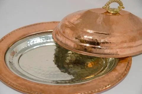 Copper Dinner Plate Stock Photos