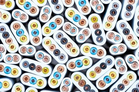 Copper electrical cable Stock-Fotos