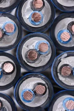 Copper electrical power cable Stock-Fotos