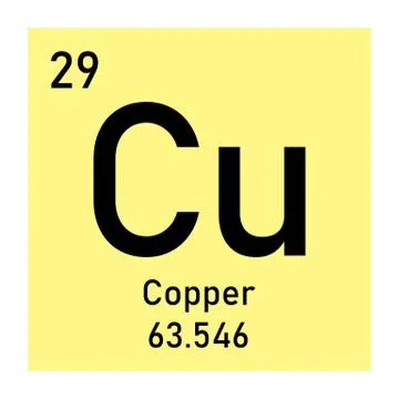 Copper element icon Stock Illustration