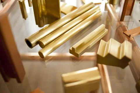 COPPER FACTORY. CLOSE UP, DETAIL OF COPPER High quality photo Stock Photos
