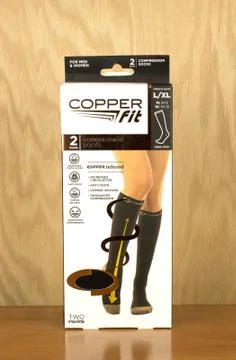 Copper Fit socks 库存照片
