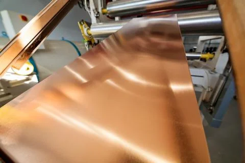 Copper foil bending machine Foto stock