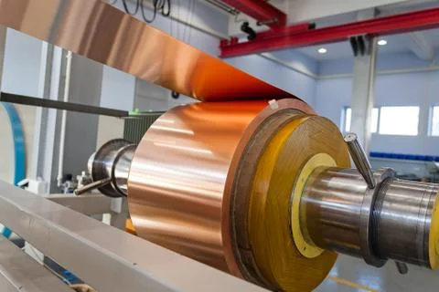 Copper foil bending machine Stock Photos