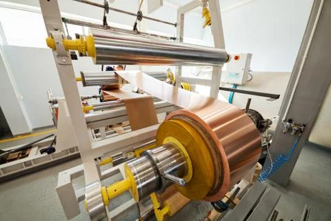 Copper foil bending machine Stock Photos
