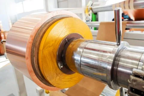 Copper foil bending machine Stock Photos