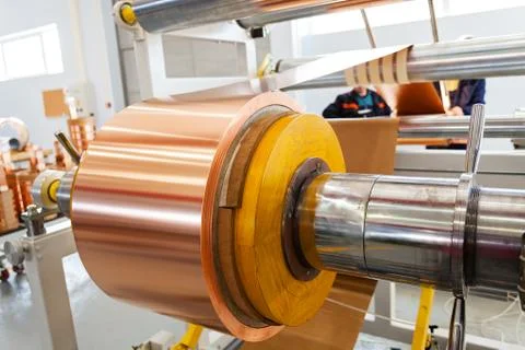 Copper foil bending machine Stock Photos