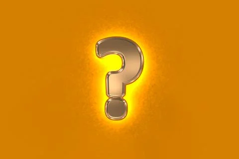 Copper font - question mark isolated on orange イラスト素材