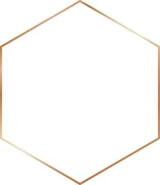 Copper Gradient hexagon Frame Stock Illustration
