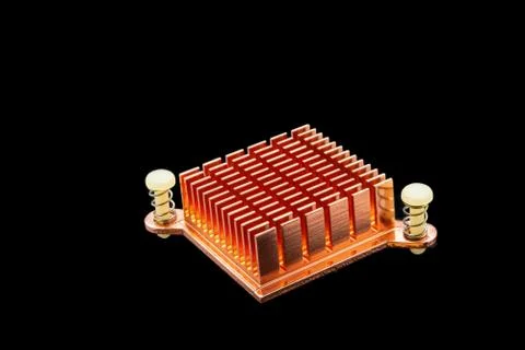Copper heatsink Foto stock