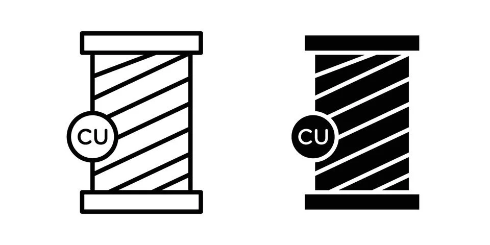 Copper icon vector design. EPS10 Illustrazione stock