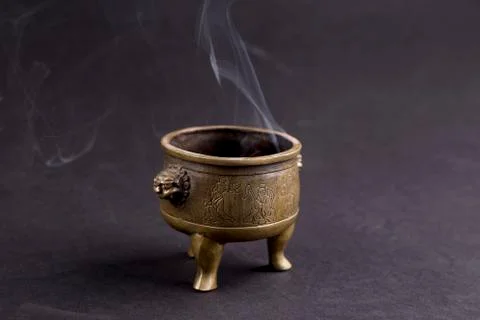 Copper incense burner Stock Photos