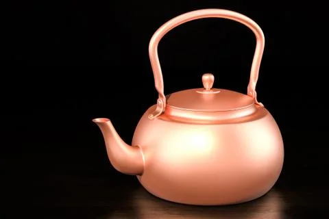 Copper kettle, 3D rendering Stock Illustration