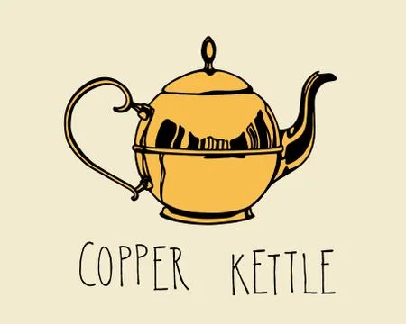 Copper kettle illustration Stock Illustration