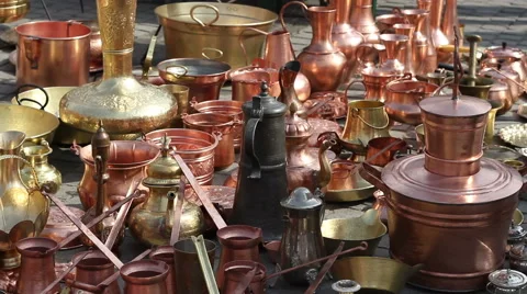 Copper Kettles Stock Footage 41627840