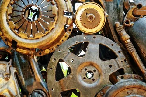 Copper machine parts Stock Photos