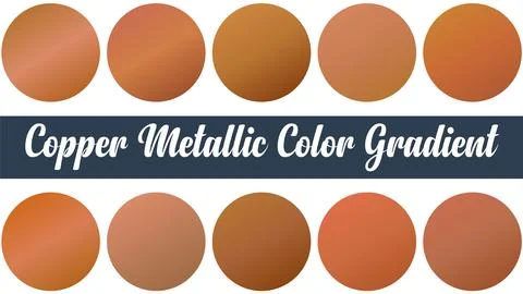 Copper Metallic Color Gradient Stock Illustration
