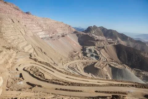 Copper Mine in Chile Stock Photos