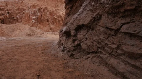 In To Copper Mine Of The Quebrada del Diablo, San Pedro de Atacama, Chile Stock Footage 106615551