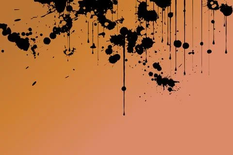 Copper Morning Gradient with Splatter Effect Stock Illustration
