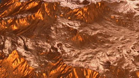 Copper Mountain Surface Texture 3d render. イラスト素材
