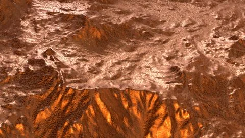 Copper Mountain Surface Texture 3d render. イラスト素材