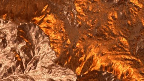 Copper Mountain Surface Texture 3d render. Illustrazione stock
