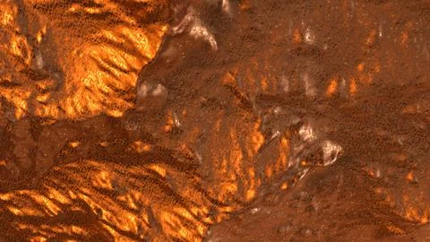 Copper Mountain Surface Texture 3d render. イラスト素材