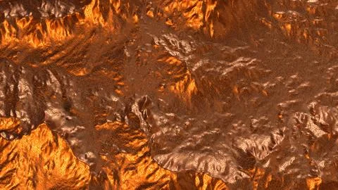 Copper Mountain Surface Texture 3d render. Stock Illustration