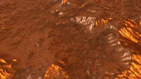Copper Mountain Surface Texture 3d render. Stock Photos