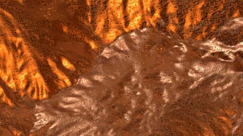 Copper Mountain Surface Texture 3d render. Stock Photos