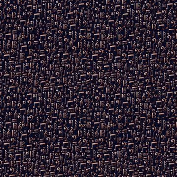 Copper music notes seamless pattern background 스톡 일러스트