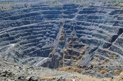 Copper ore quarry Foto stock