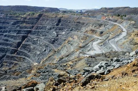 Copper ore quarry Stock Photos