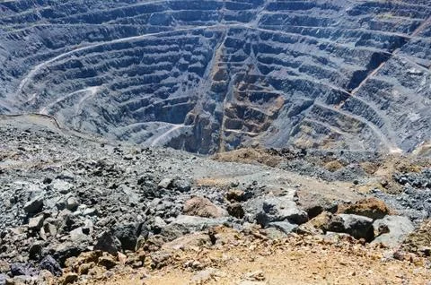 Copper ore quarry Stock Photos