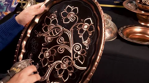 Copper Ornament Art Stock Footage 332163447