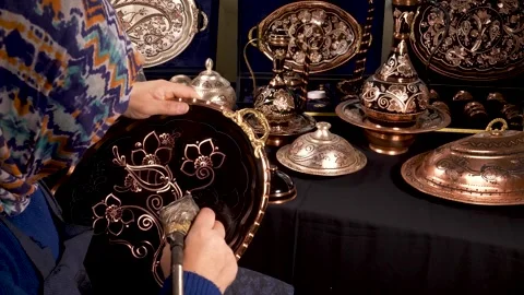 Copper Ornament Art Stock-Footage 332367460