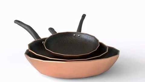 Copper pan Stock Illustration
