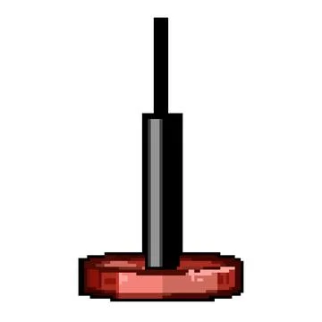 Copper pendant lights pixel art vector illustration Stock Illustration