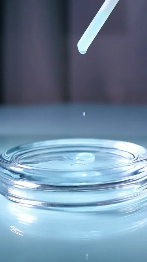 Copper peptides in liquid serum form improve skin firmness, reduce wrinkles Stock Footage 327861243