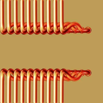 Copper pipes Stock Illustration