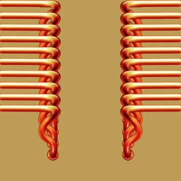 Copper pipes Illustrazione stock