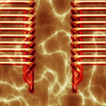 Copper pipes Stock Illustration