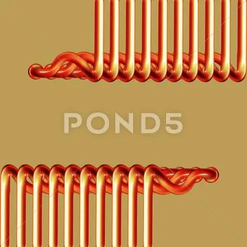 Copper pipes Stock Illustration