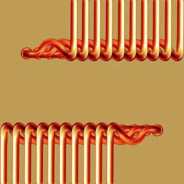 Copper pipes Illustrazione stock