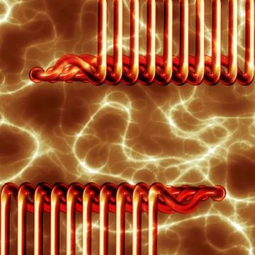 Copper pipes Stock Illustration