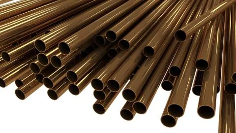 Copper pipes Stock Illustration