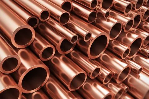 Copper pipes Stock Illustration