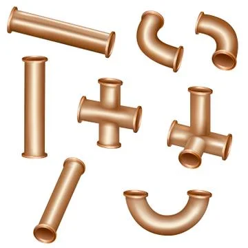 Copper Pipes 스톡 일러스트
