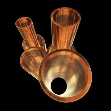 Copper pipes or tubes 스톡 일러스트